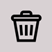 Icône de poubelle grise