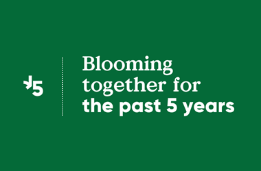 Blooming together for the past 5 years